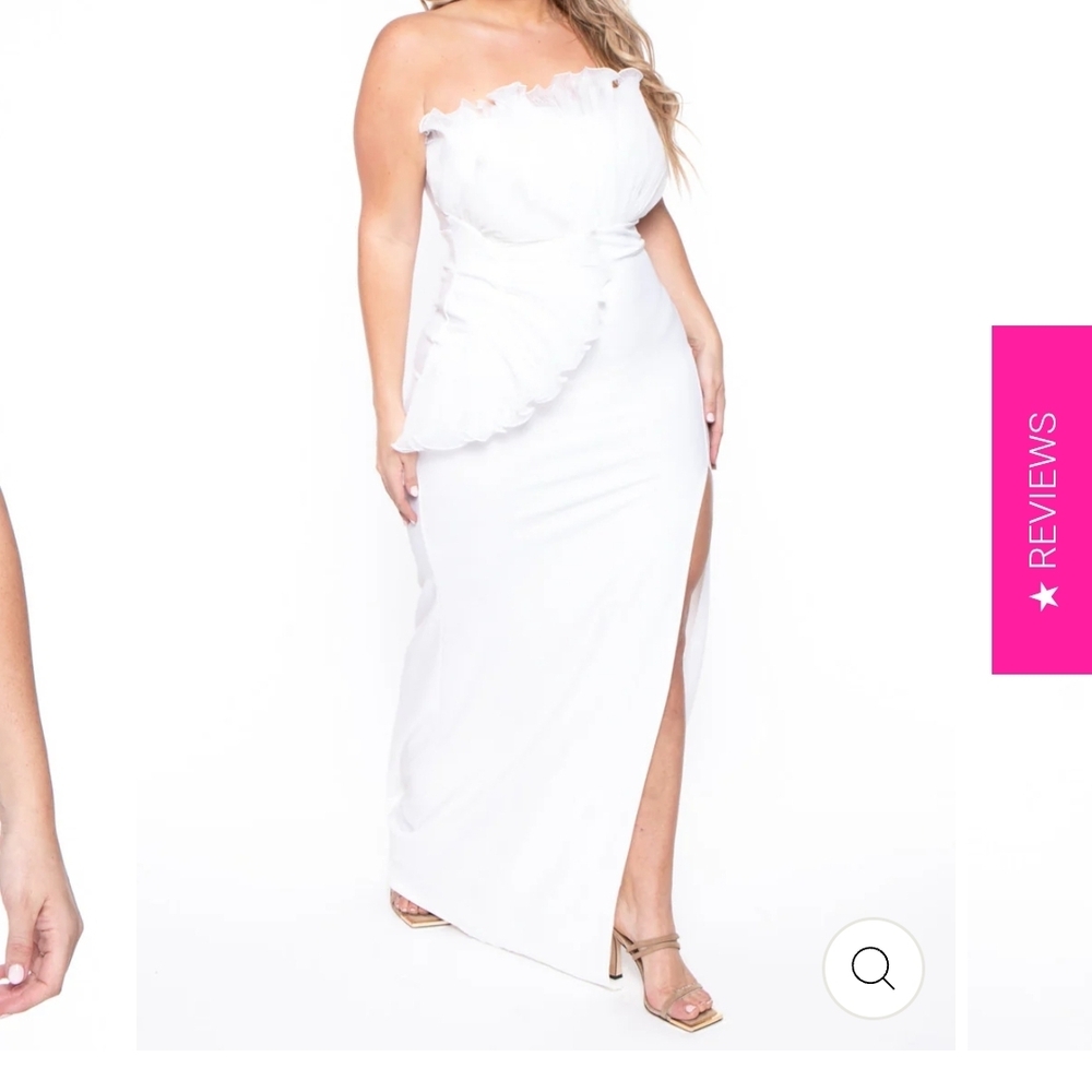 Elegant White Strapless Dress